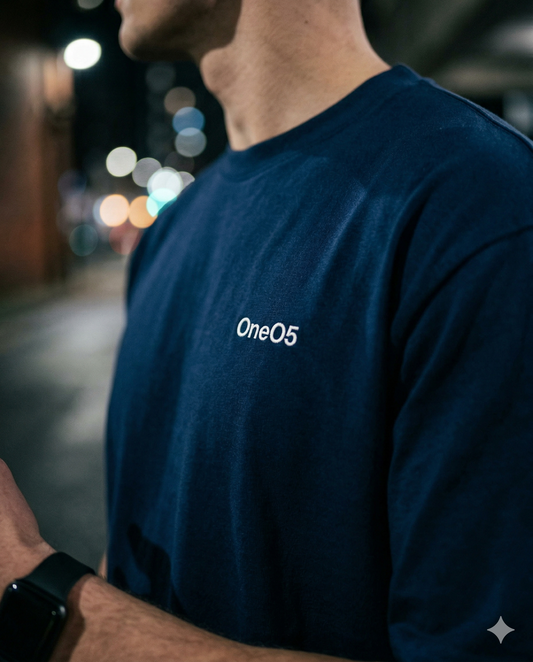 OneO5 Deep Blue Tee — 105 Edition