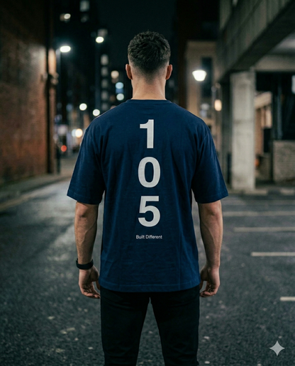 OneO5 Deep Blue Tee — 105 Edition